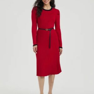 color block knit dress